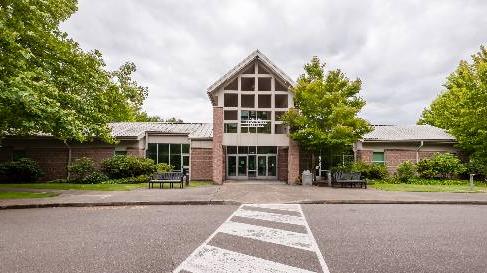 Gig Harbor campus with green trees